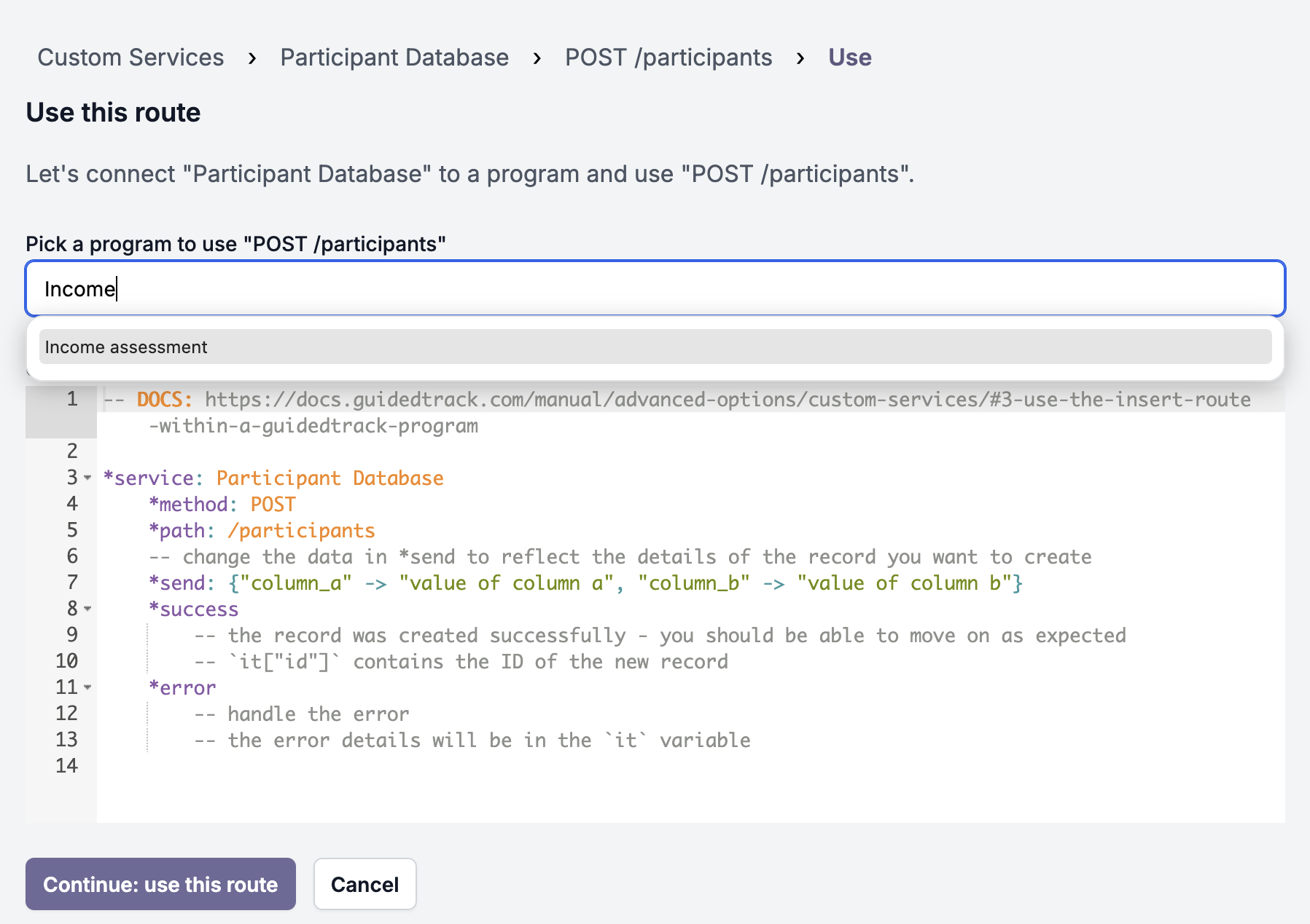 Step 3 Save each participant s income (2)