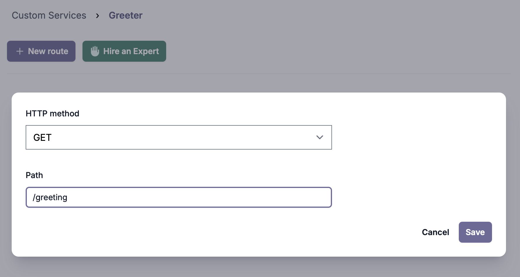 Step 2 Create a route (1)