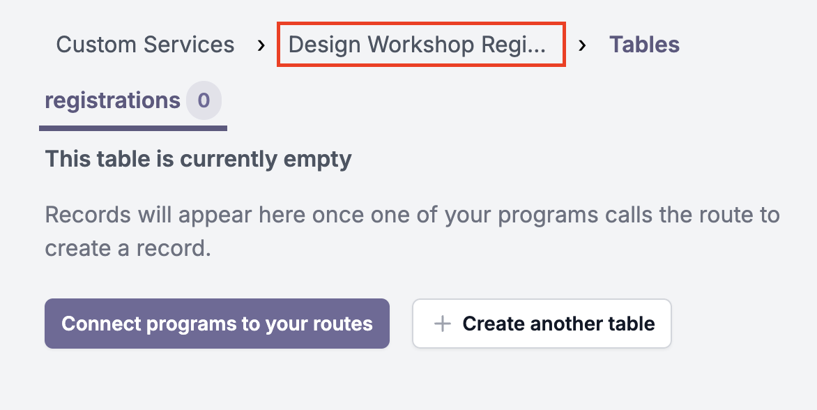 Step 3 Create the registrations table and save route (2)
