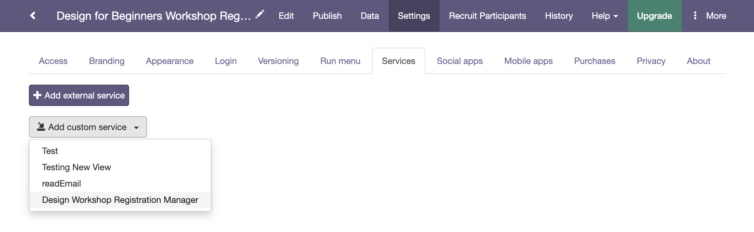 Step 4 Connect the workshop manager service to your program (1)