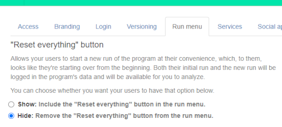 Removing Reset everything from the Hamburger Menu (2)